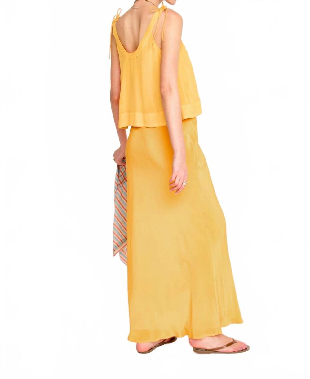 NEW MIRTH siena silk tank top in marigold - Picture 4 of 7